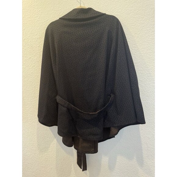 NWT Melissa McCarthy Seven 7 womens 3X Reversible cape navy blue & gold bronze - Picture 6 of 7